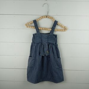 Lilly + Sid girls size 4-5 chambray pinstripe smocked dress smock back, smocked